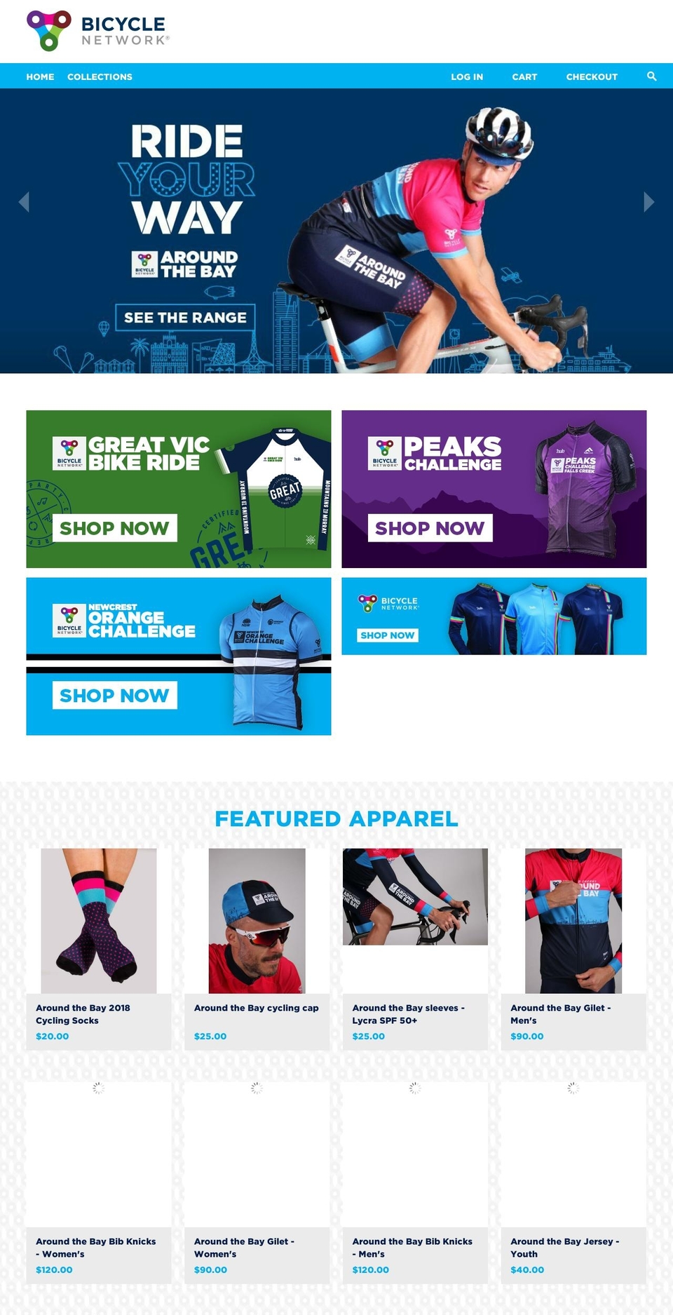 shopbicyclenetwork.com.au shopify website screenshot