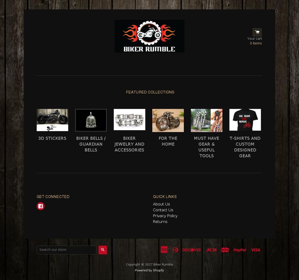 shopbikerrumble.com shopify website screenshot