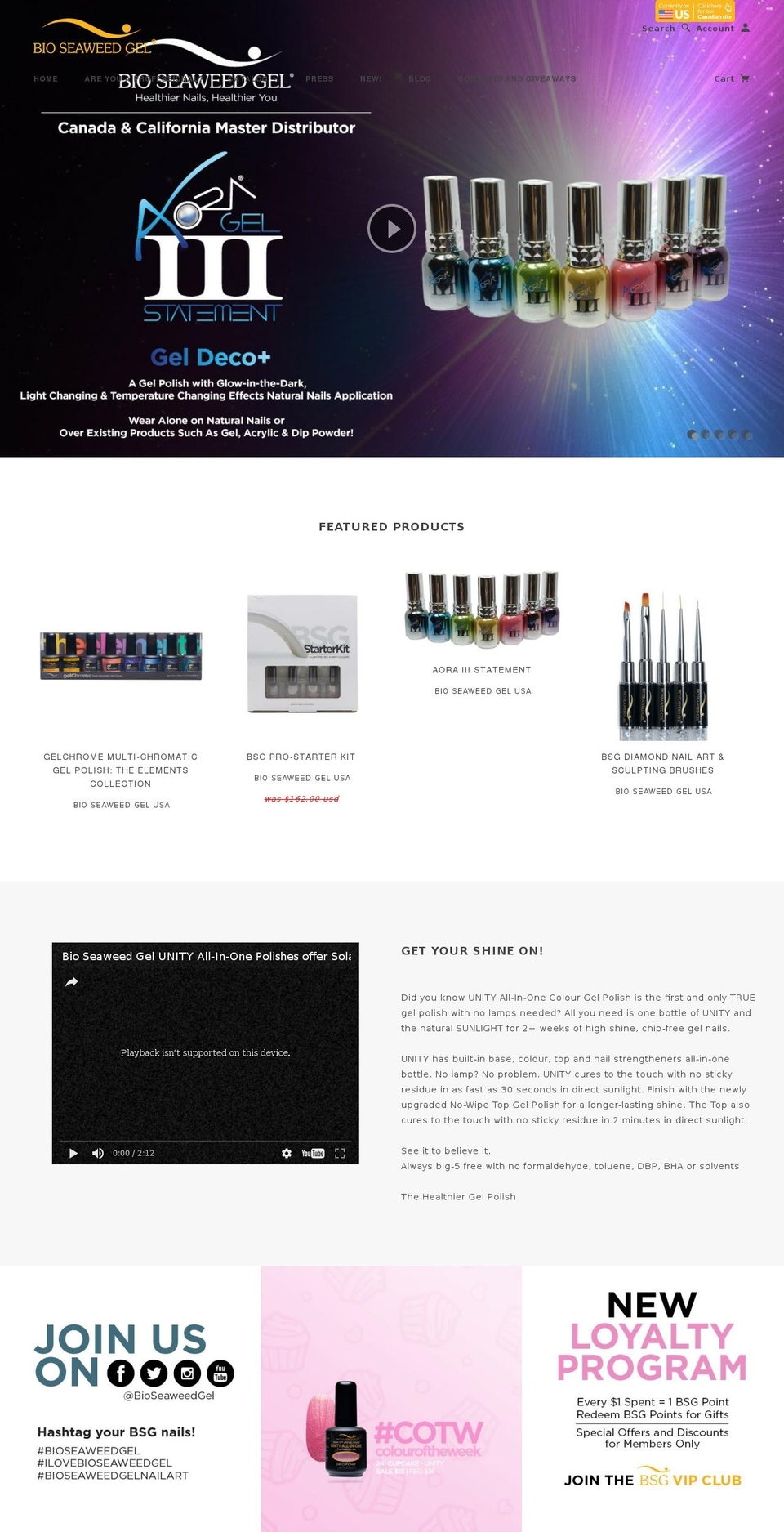 shopbioseaweedgel.com shopify website screenshot