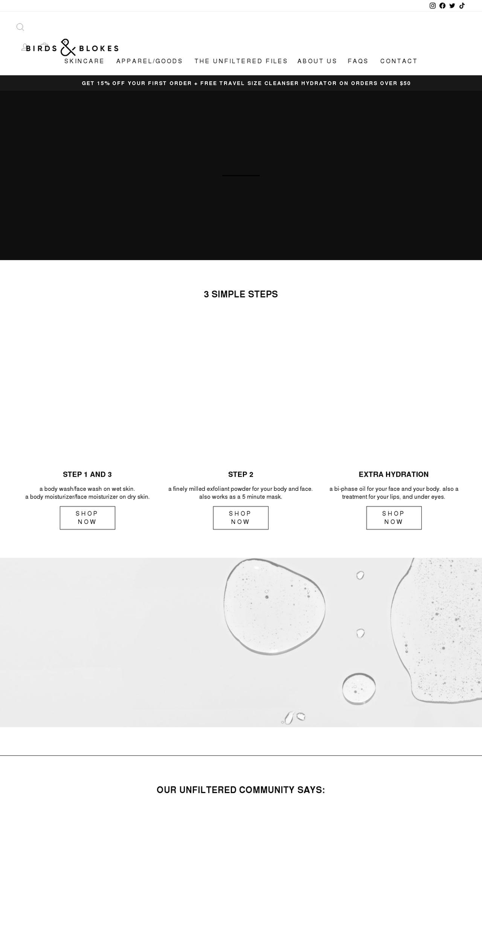 shopbirdsandblokes.com shopify website screenshot