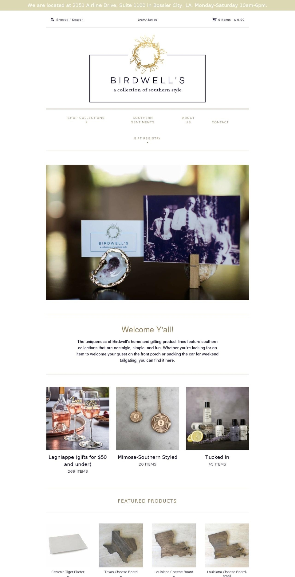 shopbirdwells.com shopify website screenshot