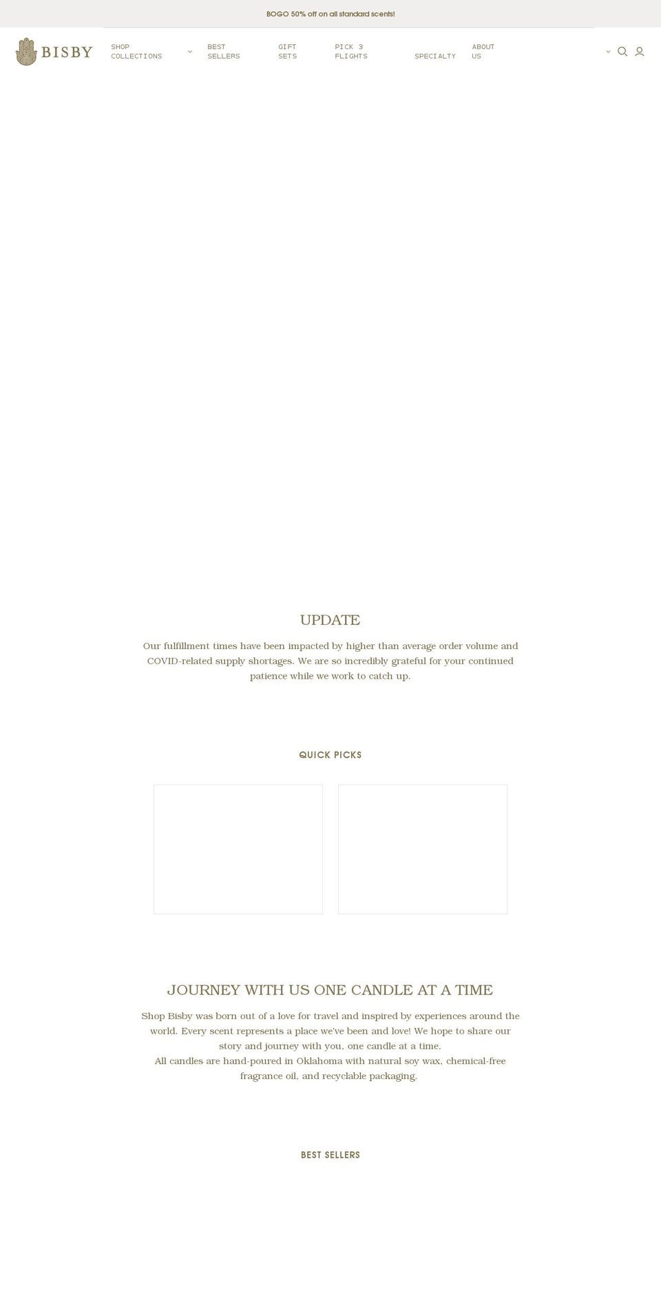 shopbisby.com shopify website screenshot