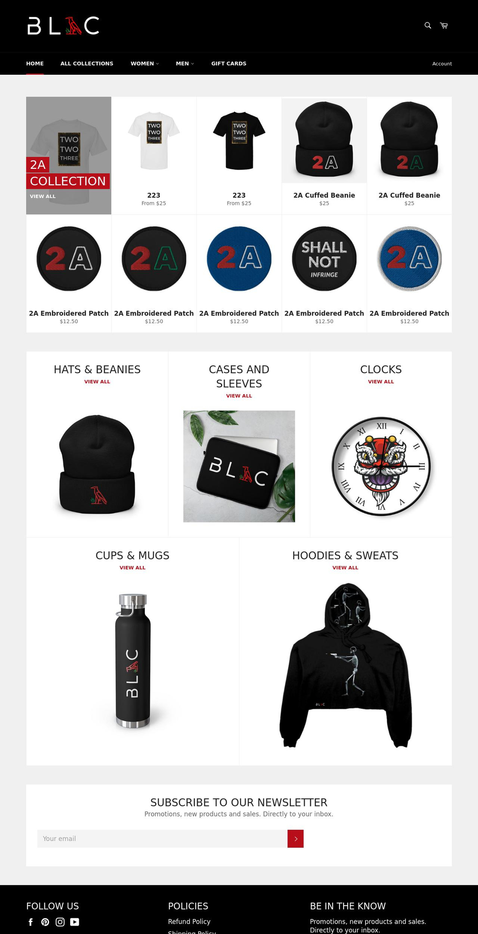 shopblac.com shopify website screenshot