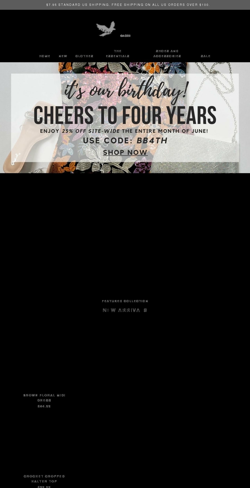 shopblackbirdboutique.com shopify website screenshot