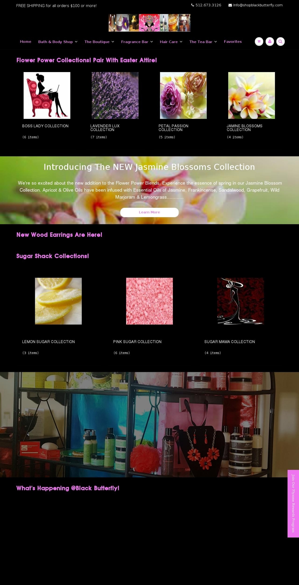 shopblackbutterfly.com shopify website screenshot