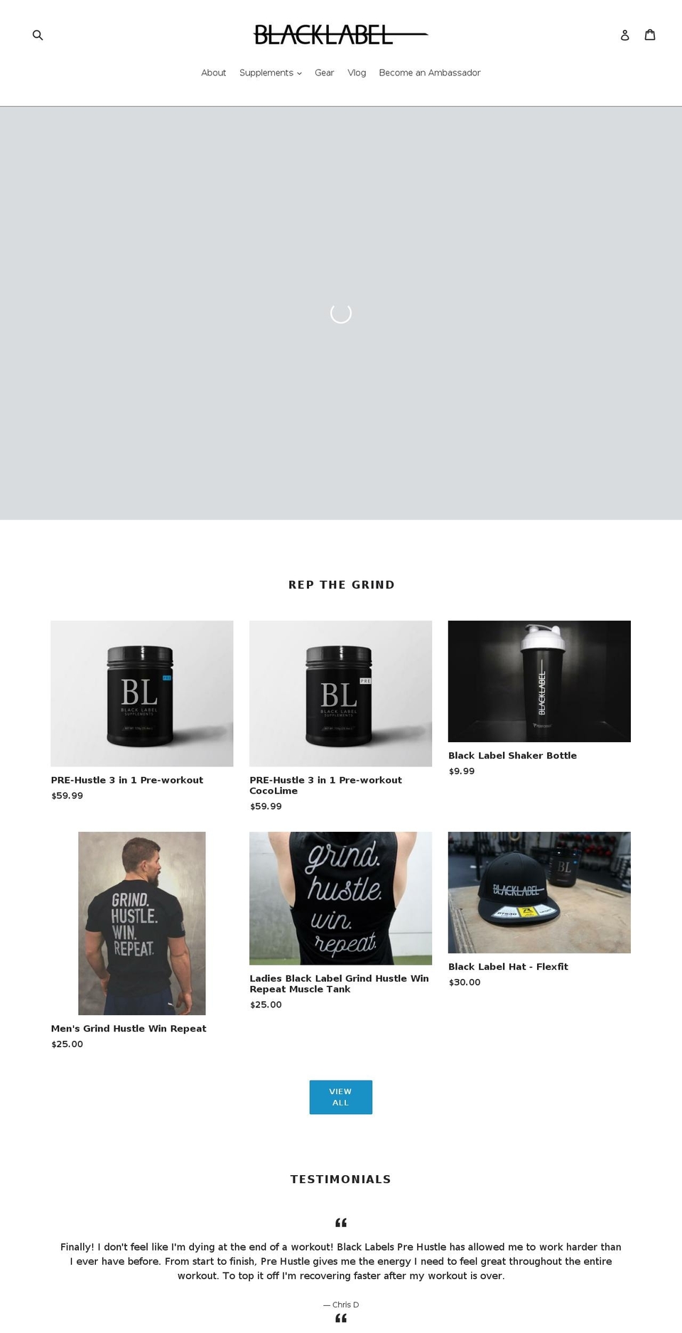 Copy of Debut Shopify theme site example shopblacklabelsupps.com