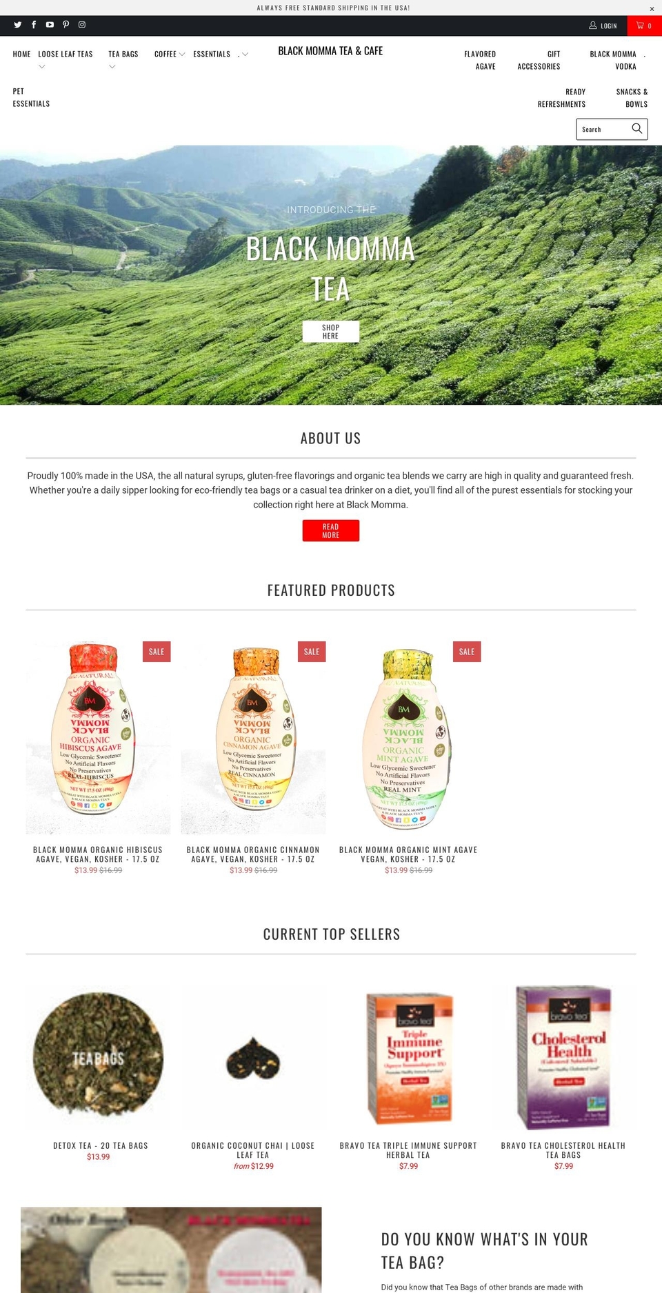 shopblackmommateas.com shopify website screenshot