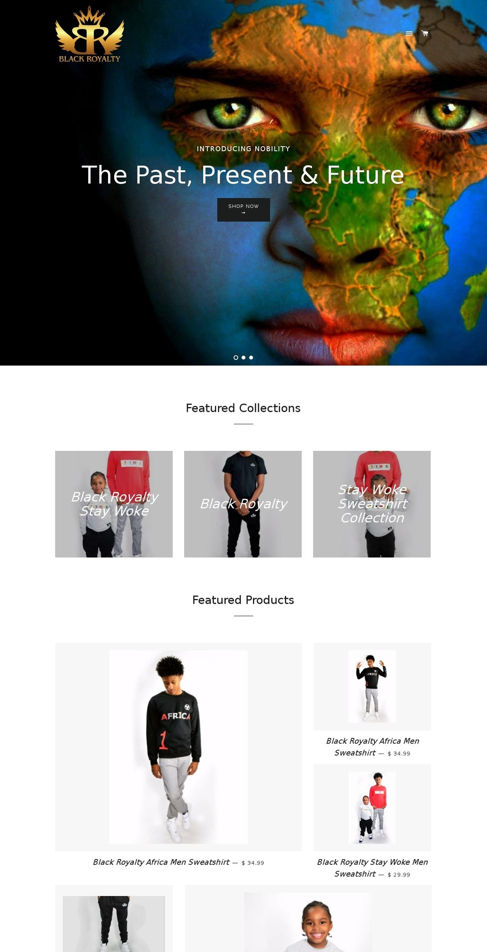 shopblackroyalty.com — Shopify storefront screenshot