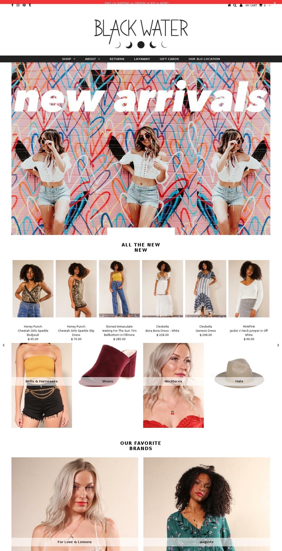 shopblackwater.info shopify website screenshot