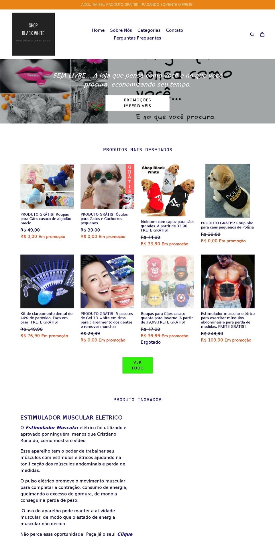 shopblackwhite.com — Shopify storefront screenshot