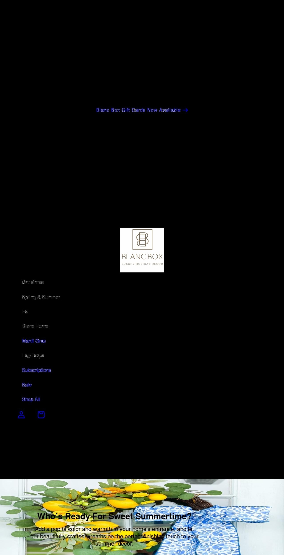 shopblancbox.com shopify website screenshot