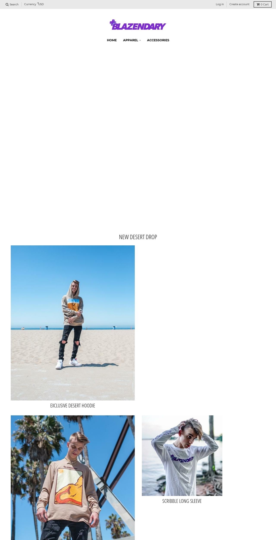 shopblazendary.com — Shopify storefront screenshot