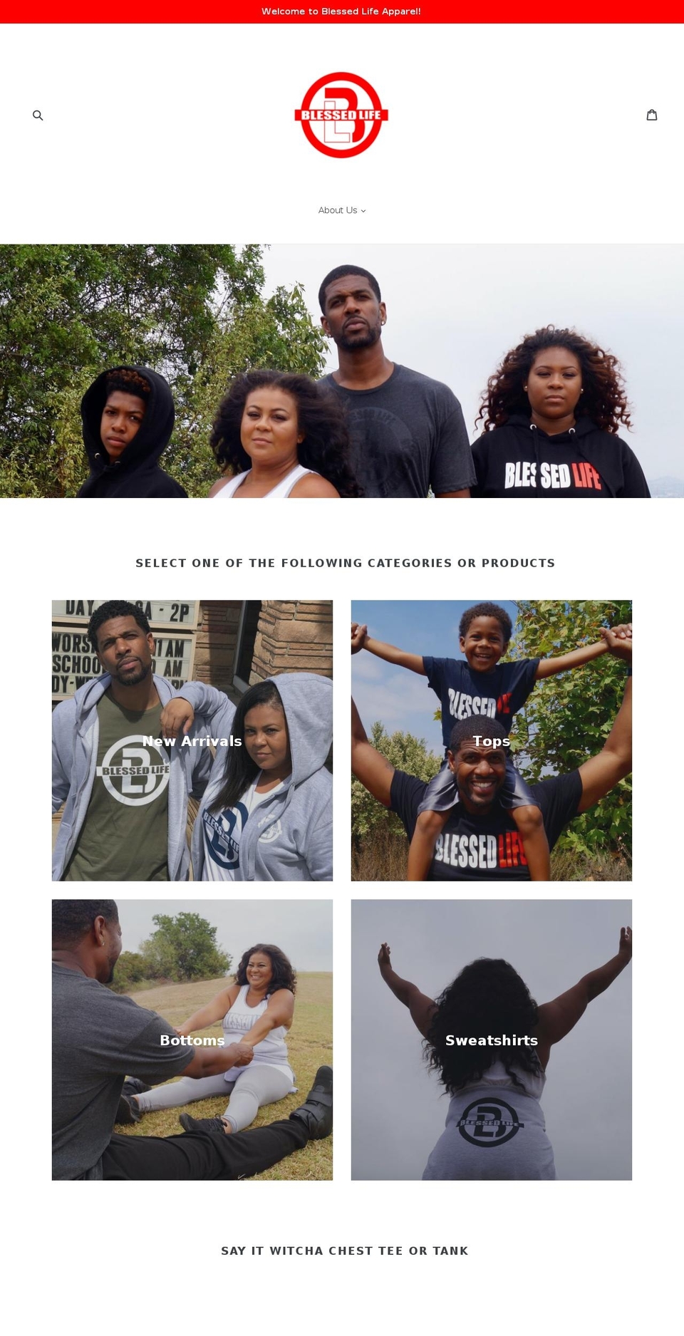shopblessedlife.com — Shopify storefront screenshot