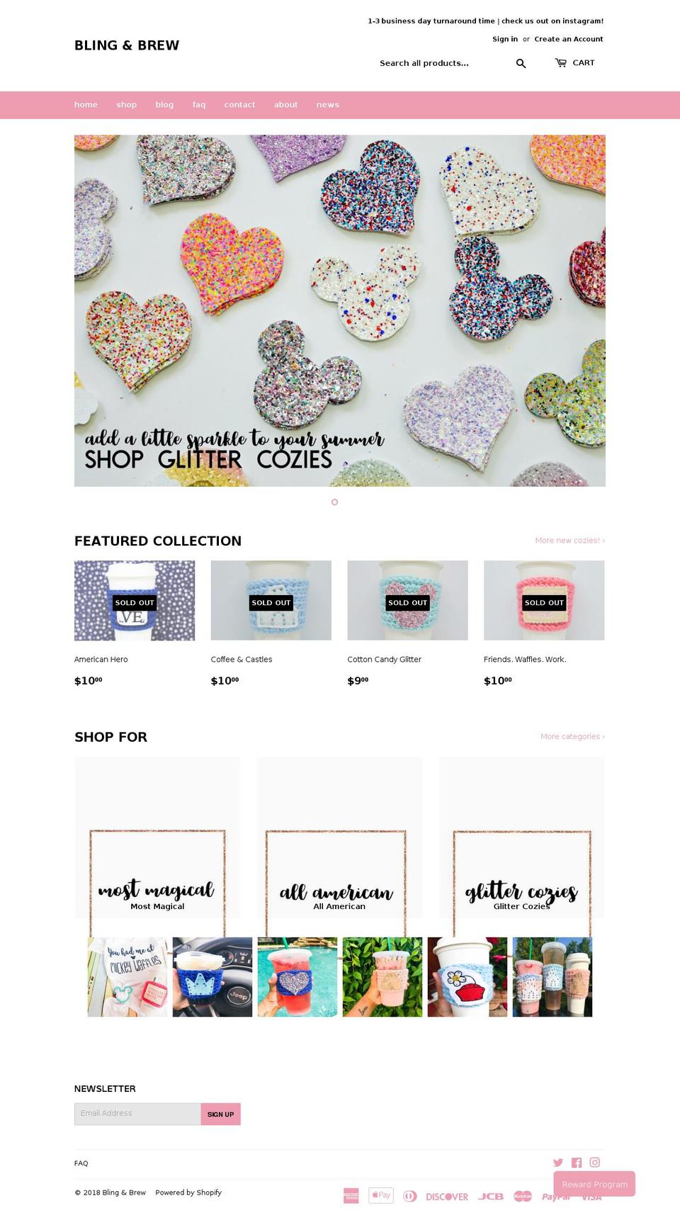 shopblingandbrew.com — Shopify storefront screenshot