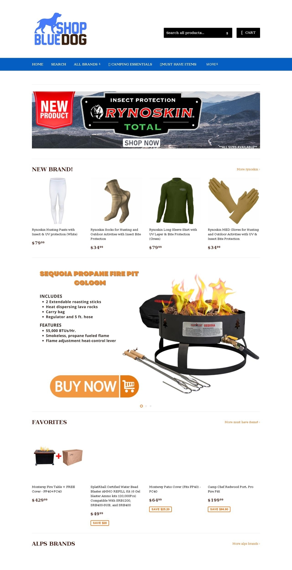 shopbluedog.ca shopify website screenshot