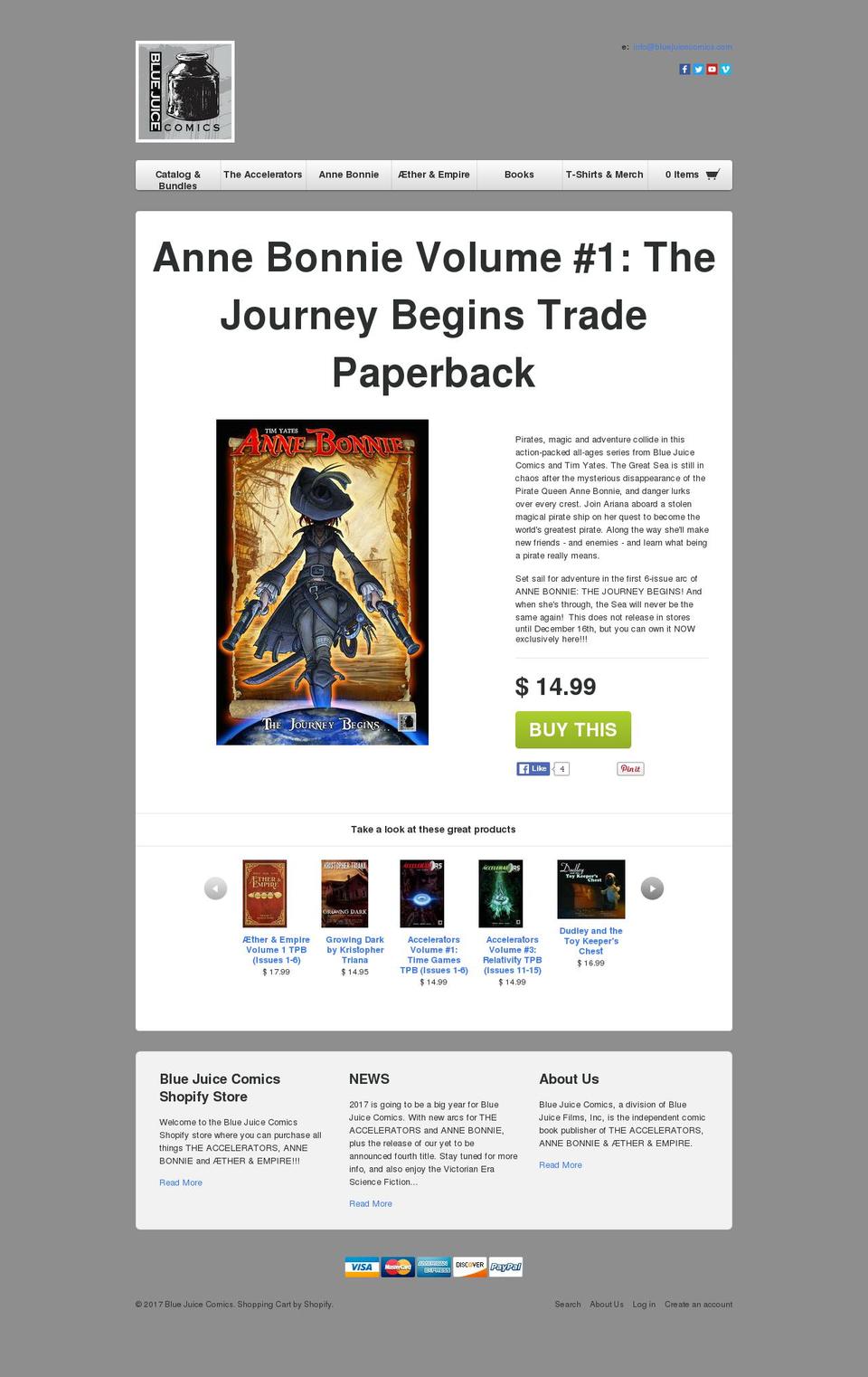 shopbluejuice.com shopify website screenshot