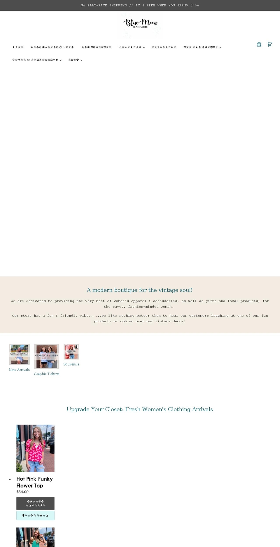 shopbluemoonbentonville.com shopify website screenshot
