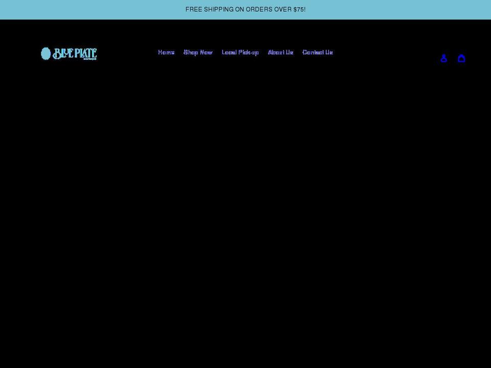 shopblueplate.com shopify website screenshot
