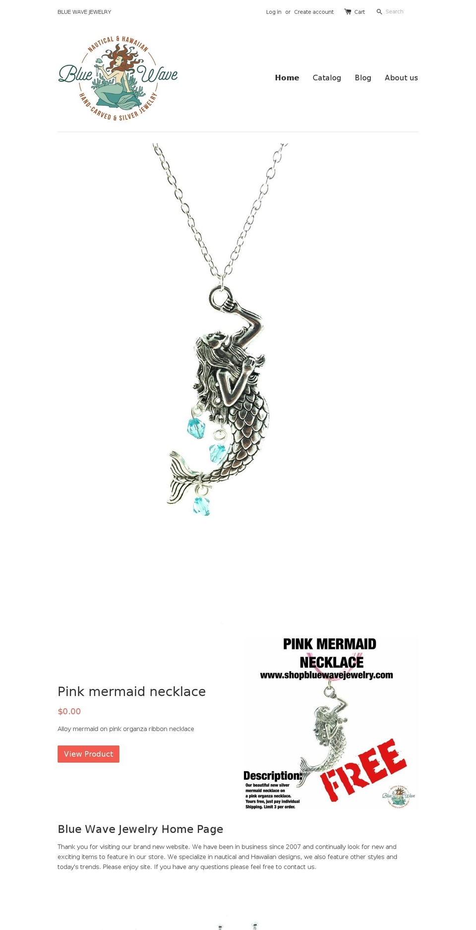 shopbluewavejewelry.com shopify website screenshot