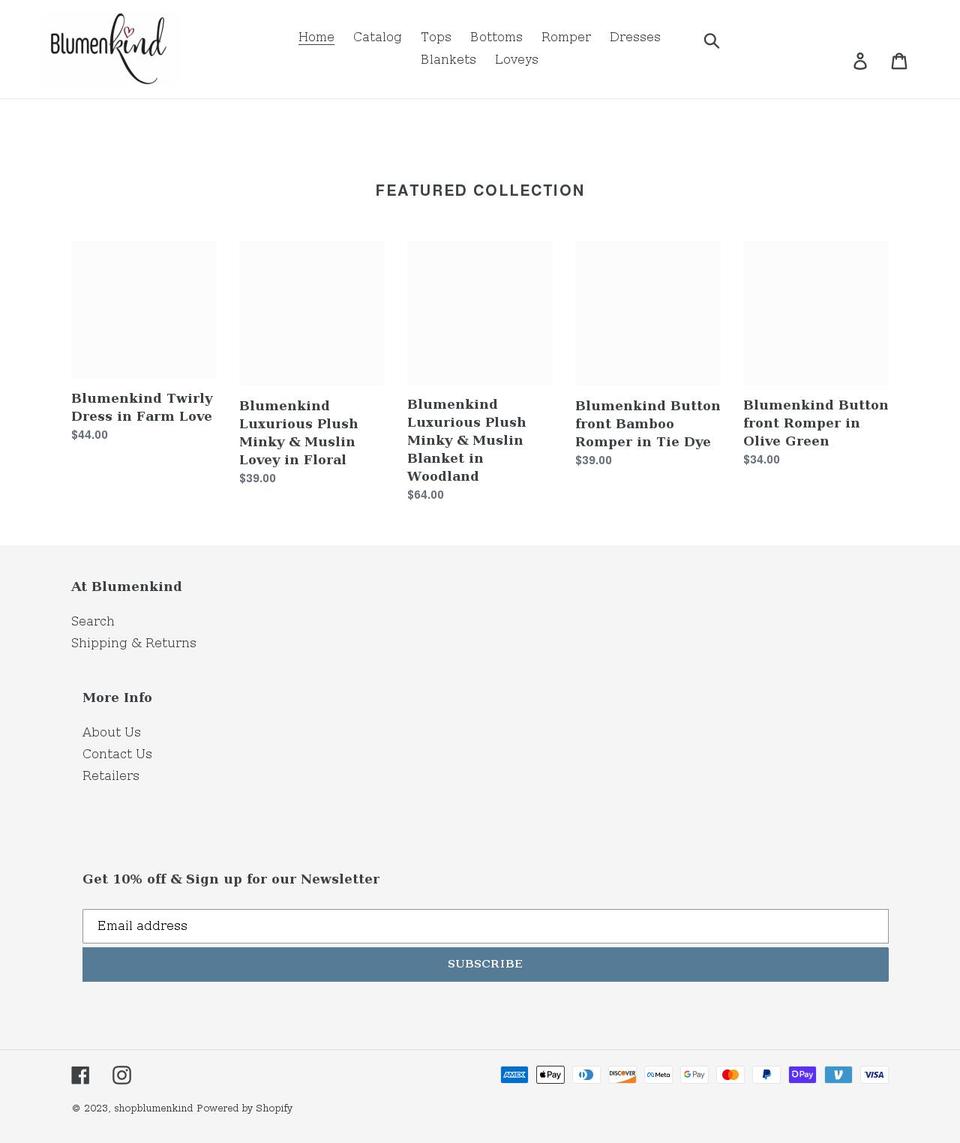 shopblumenkind.com shopify website screenshot