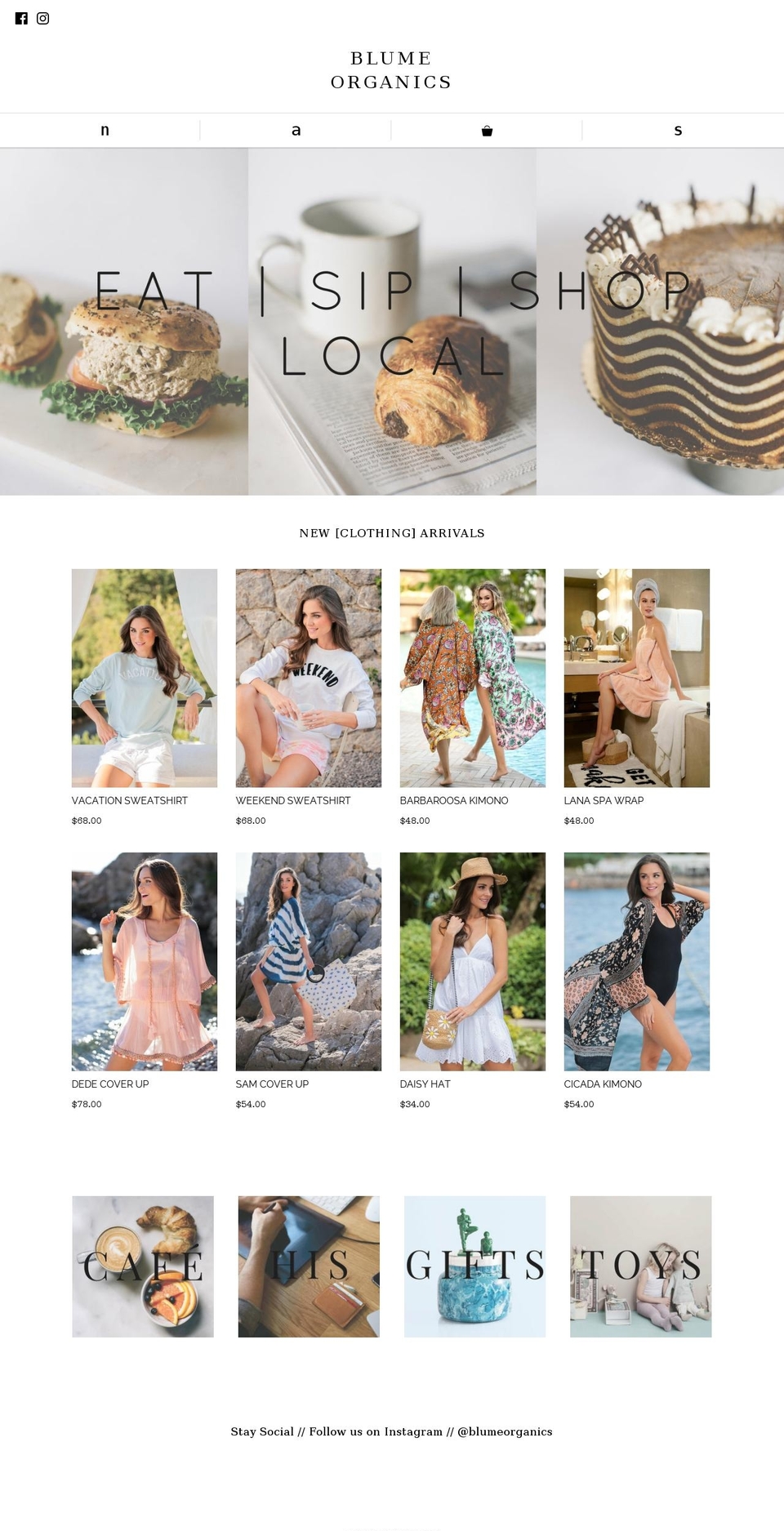 shopblumeorganics.com — Shopify storefront screenshot