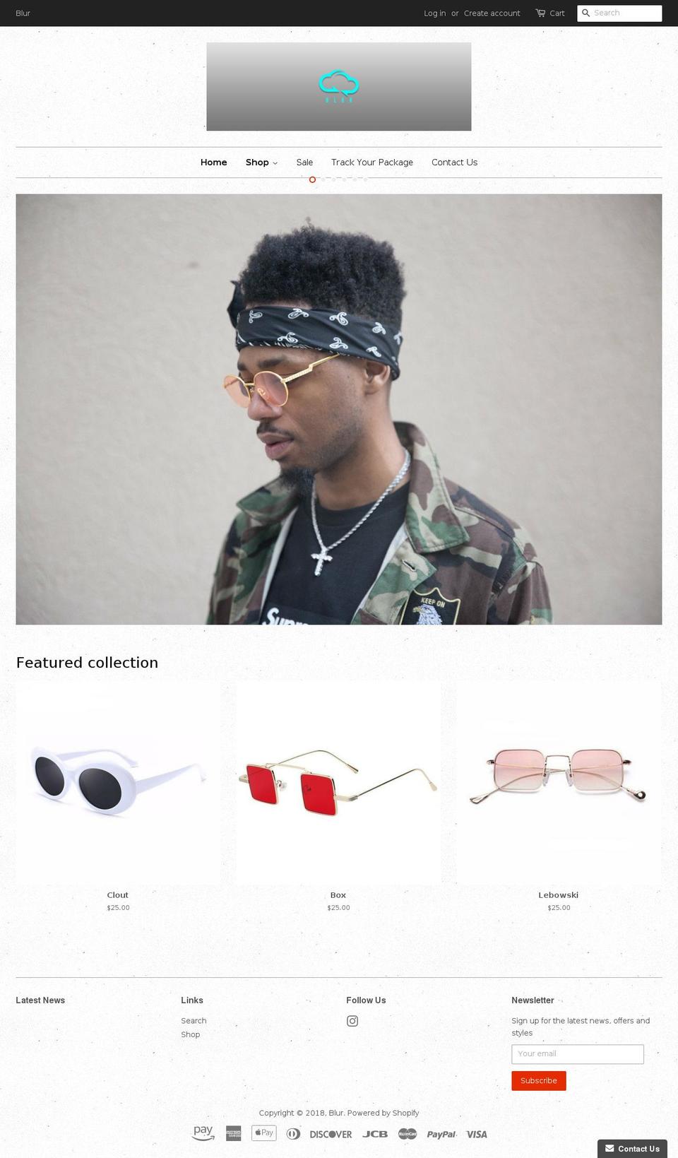 shopblur.com — Shopify storefront screenshot