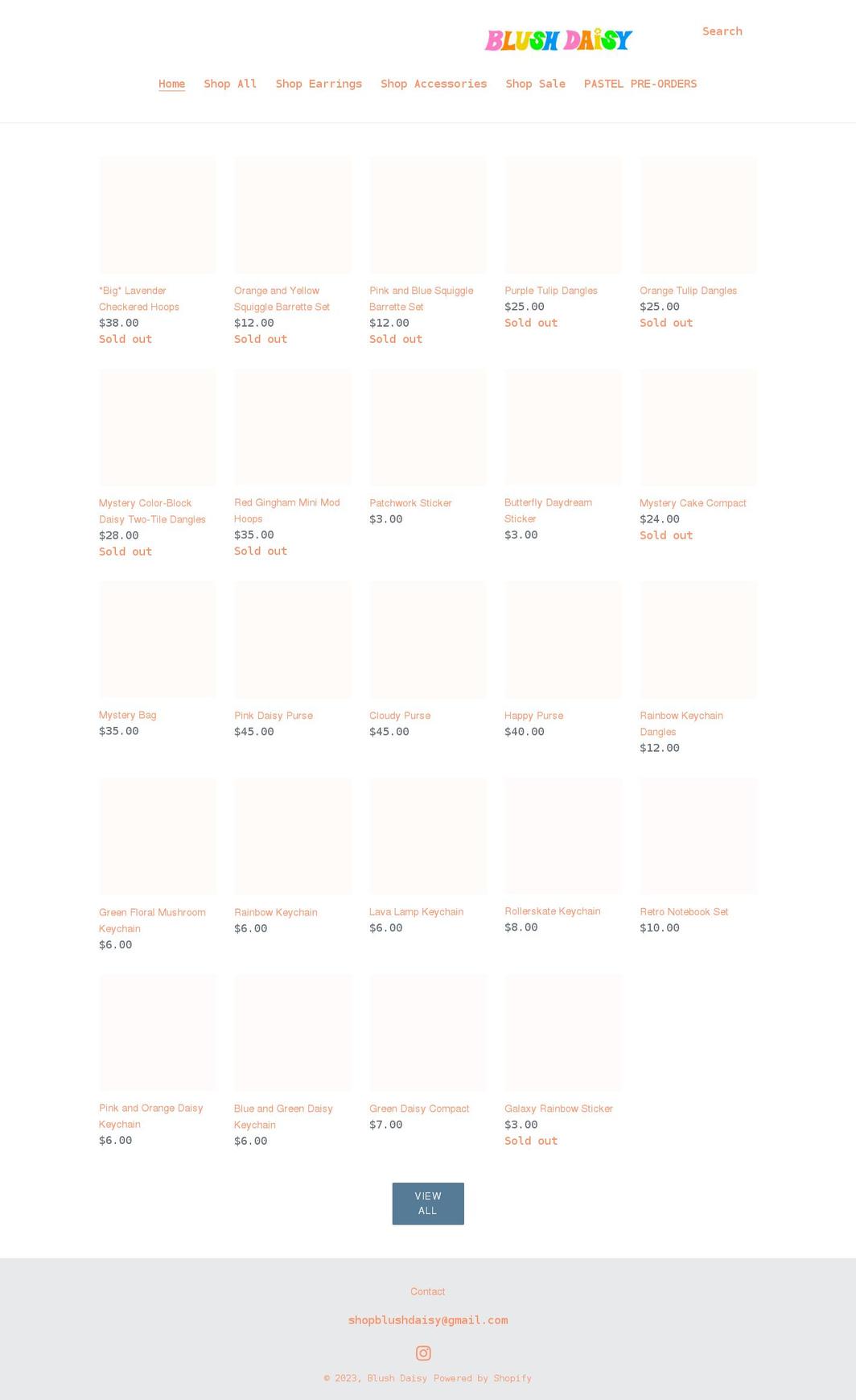 shopblushdaisy.com shopify website screenshot