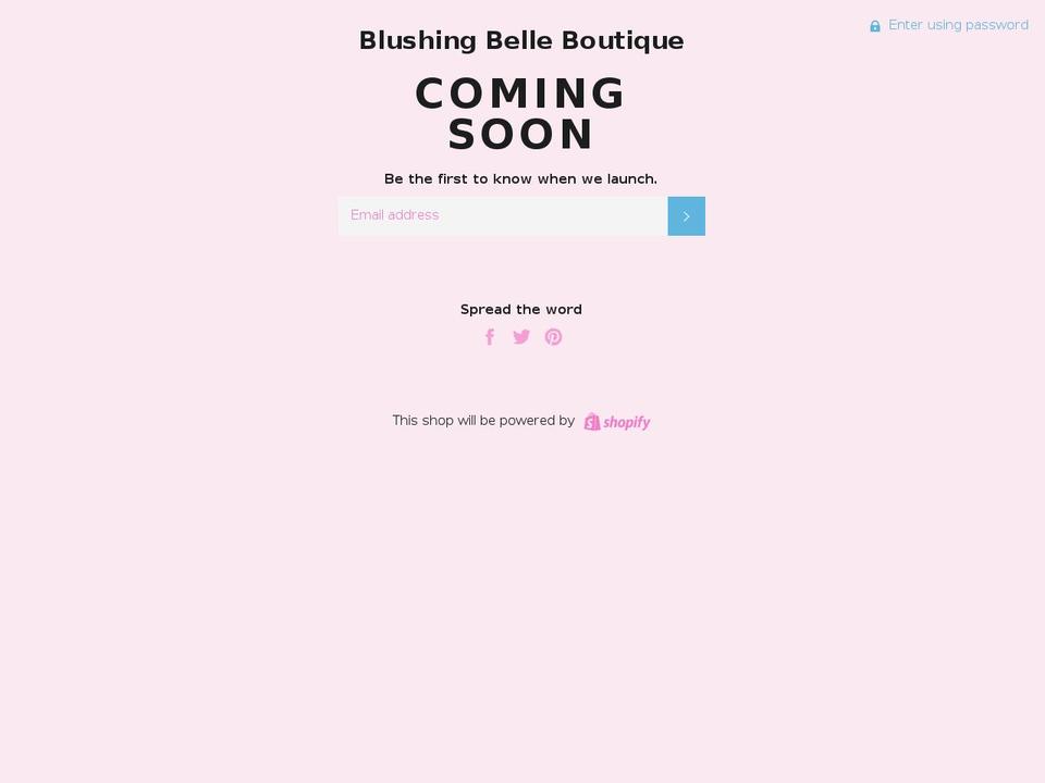 shopblushingbelle.com shopify website screenshot