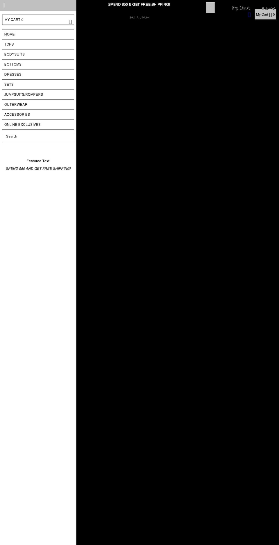 shopblushjoplin.com shopify website screenshot