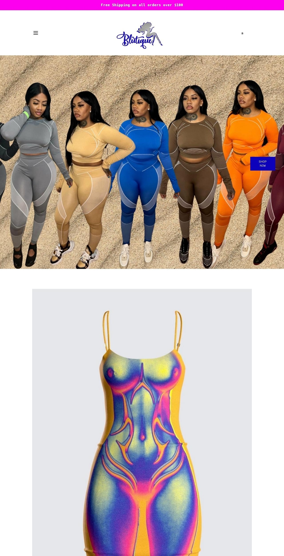 shopblutique.com shopify website screenshot