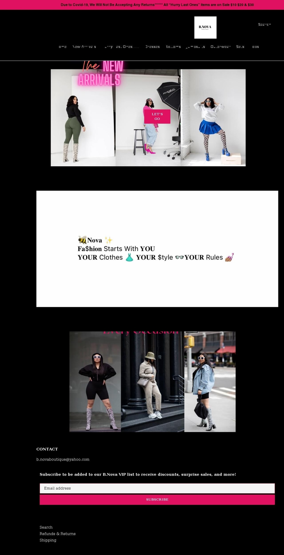 shopbnova.com shopify website screenshot