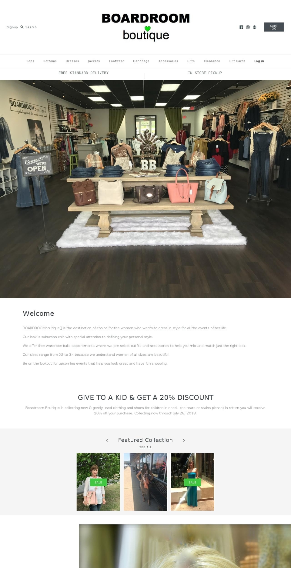 shopboardroomboutique.com shopify website screenshot