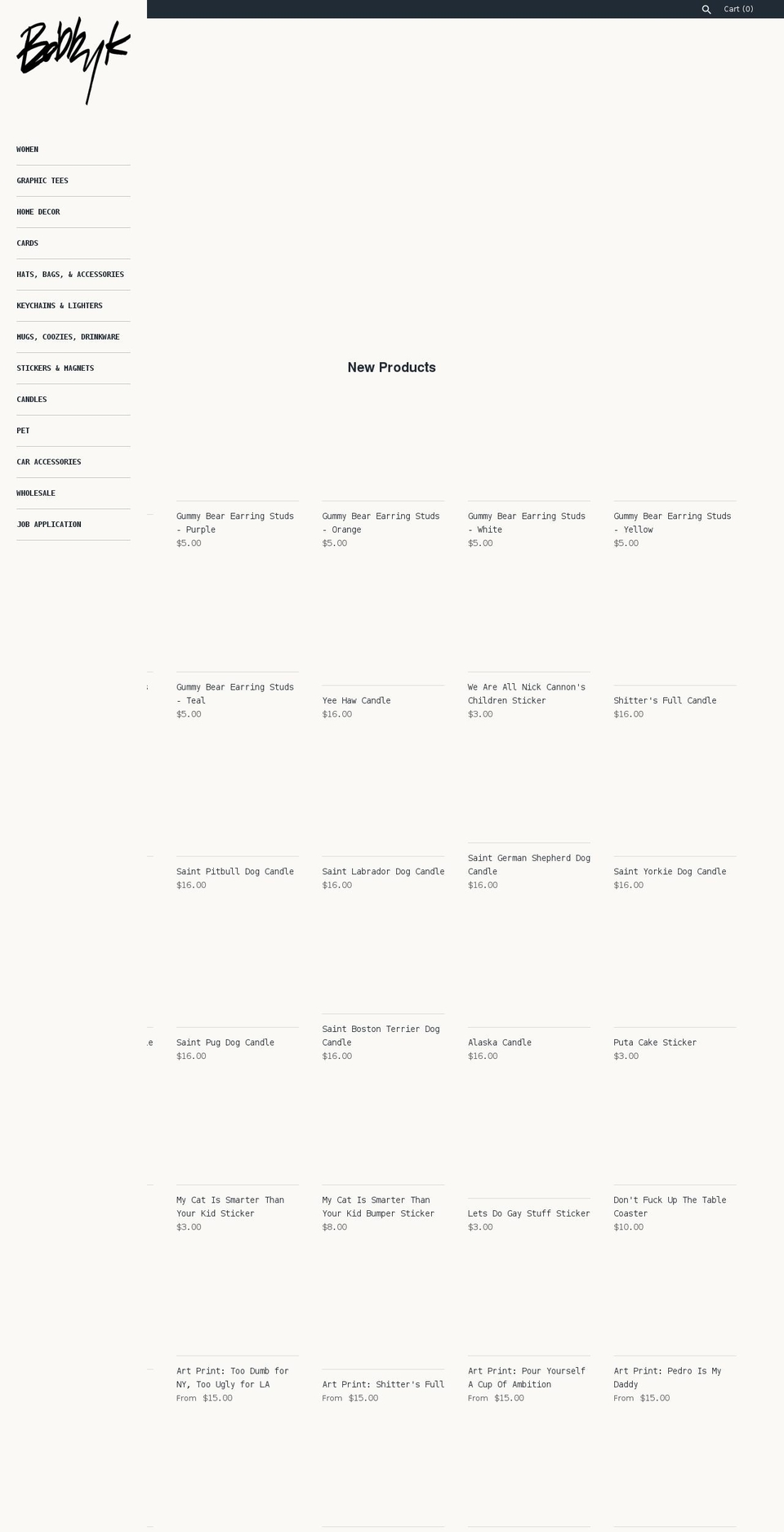 shopbobbyk.com — Shopify storefront screenshot