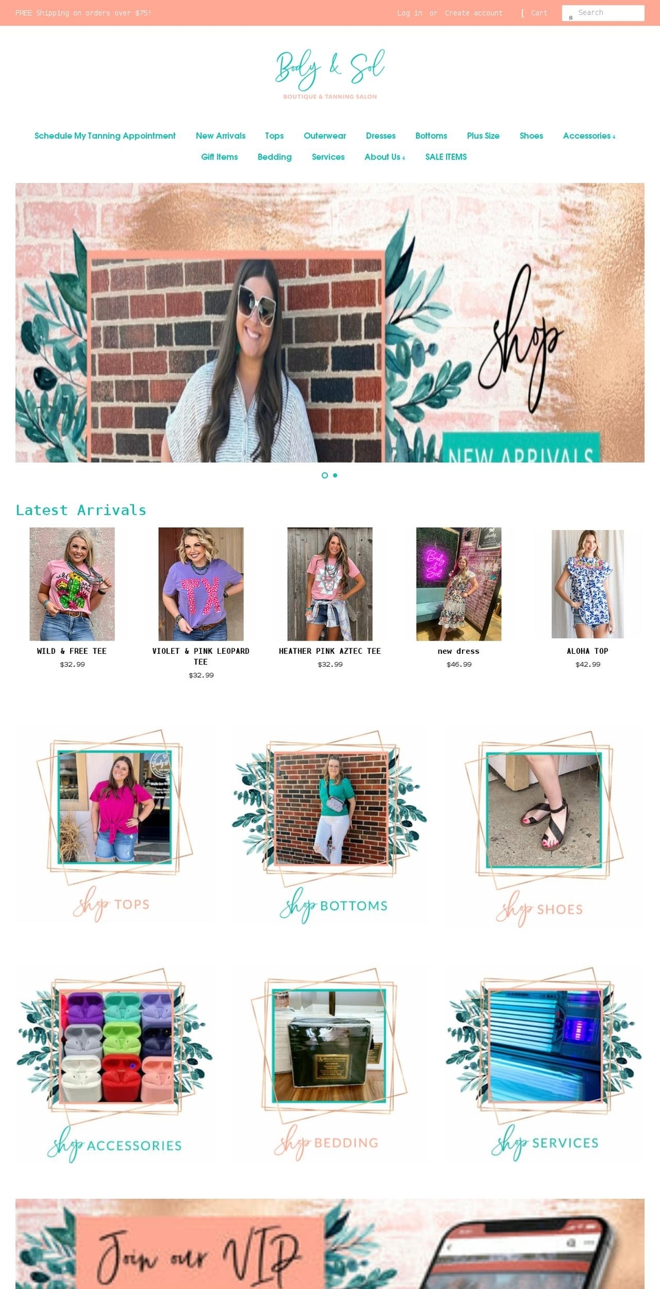 shopbodyandsol.com — Shopify storefront screenshot