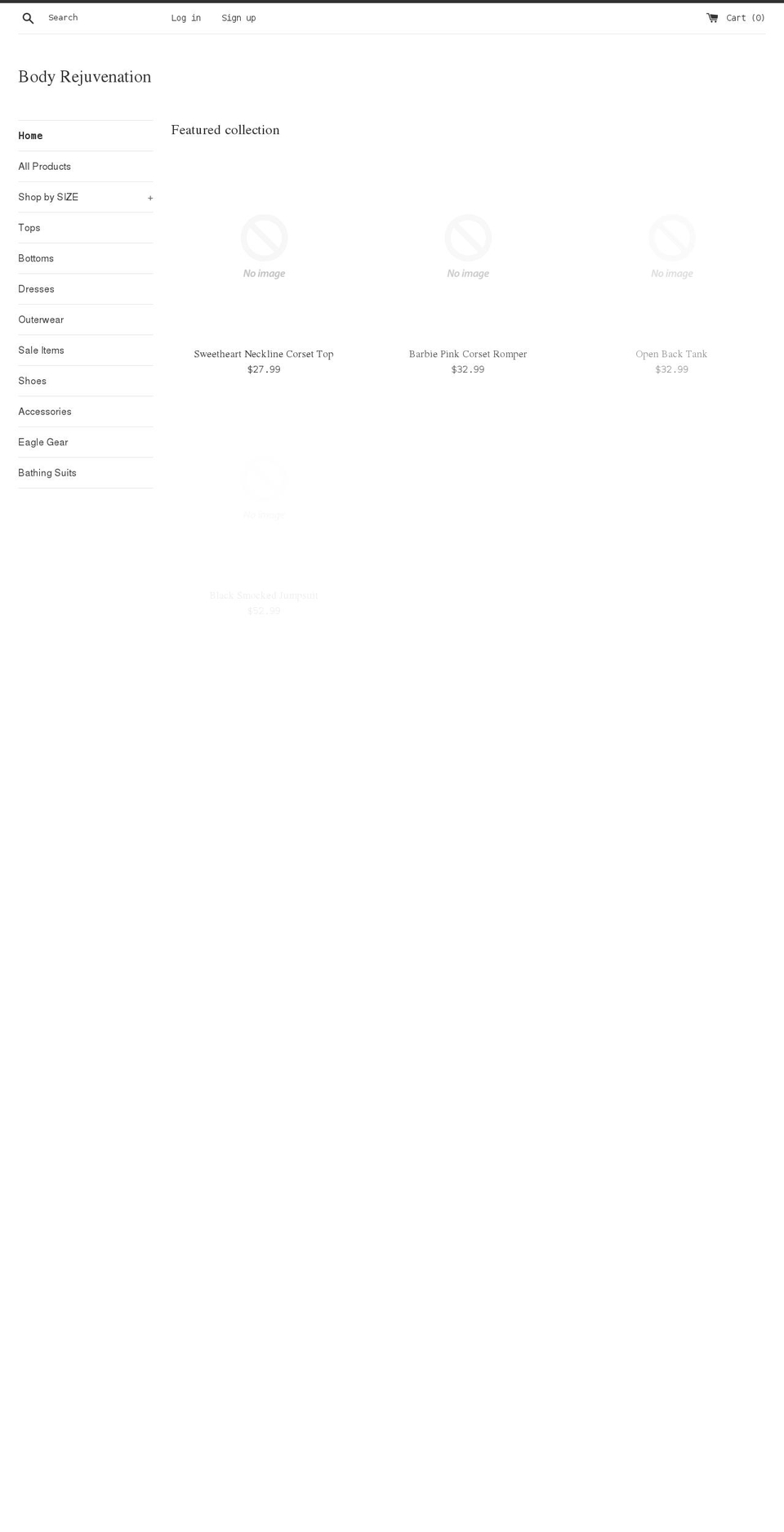 shopbodyrejuvenation.com — Shopify storefront screenshot