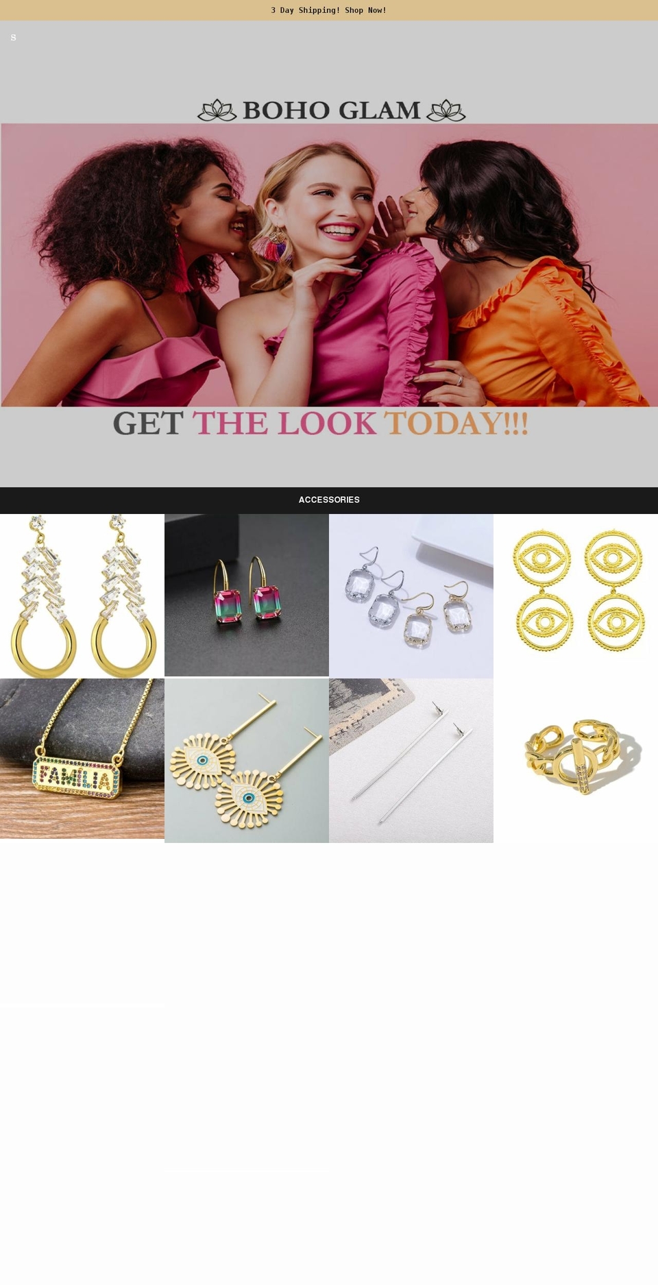 shopbohoglam.com shopify website screenshot