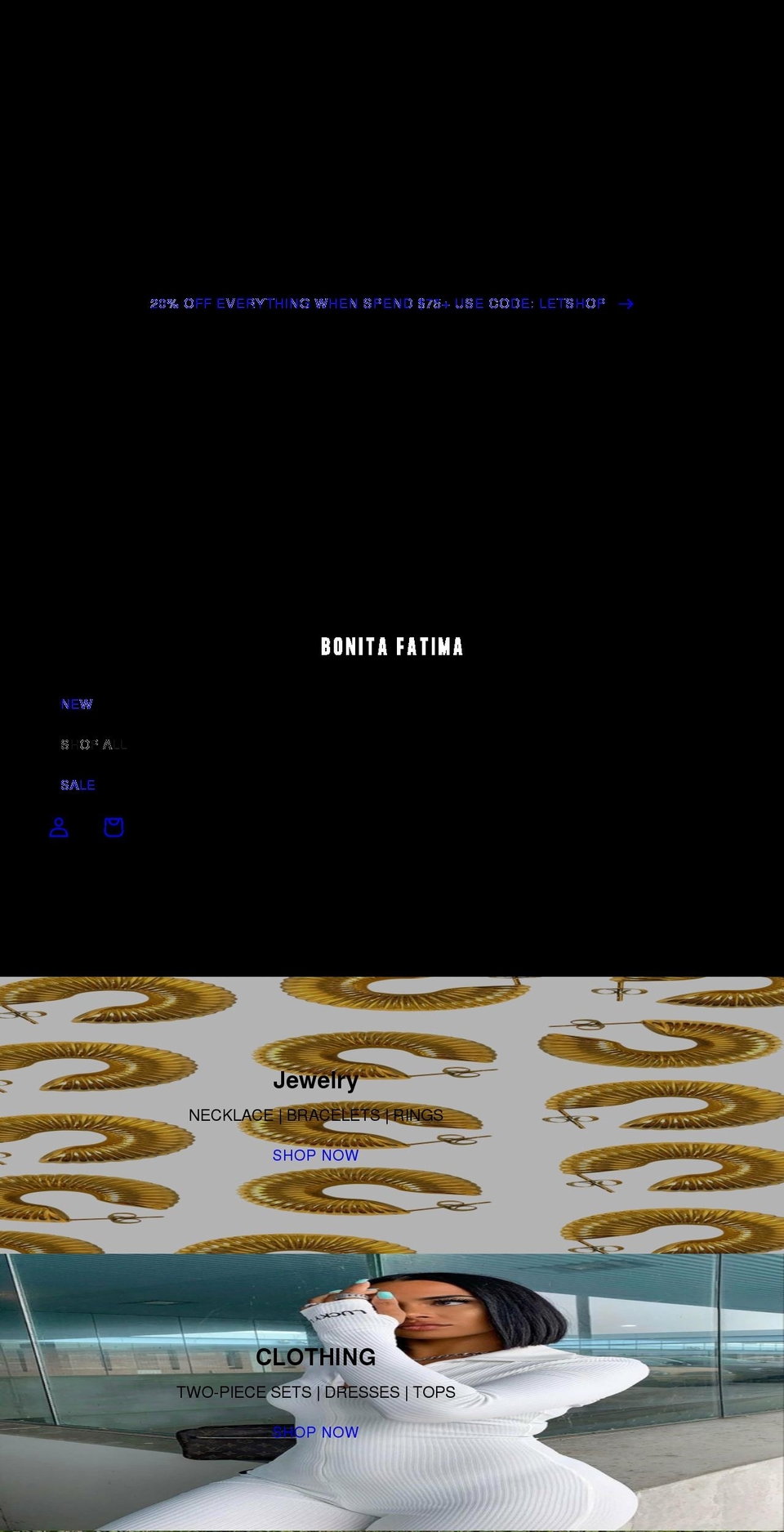 shopbonitafatima.com shopify website screenshot