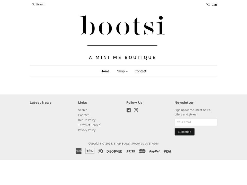 shopbootsi.com shopify website screenshot