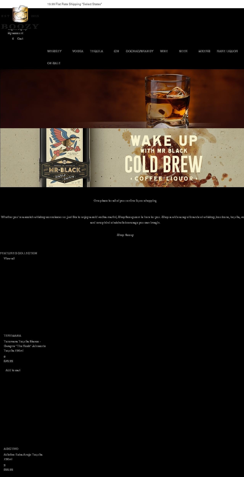 shopboozy.com shopify website screenshot