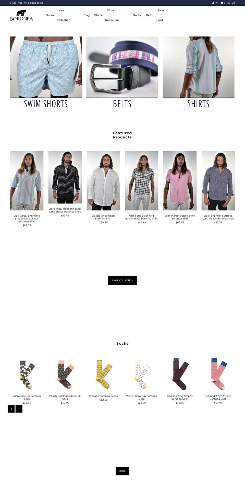 shopboronea.com — Shopify storefront screenshot