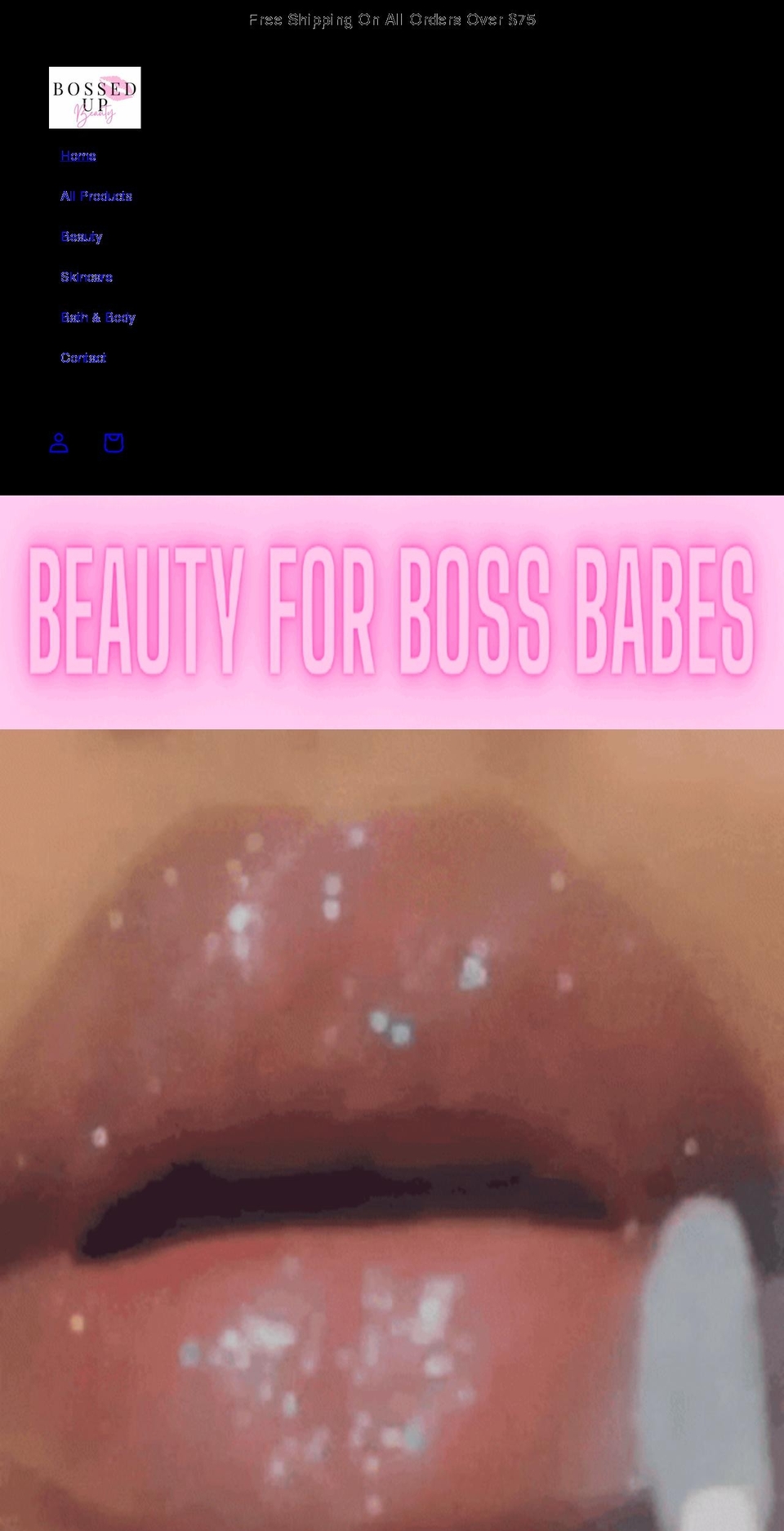 shopbossedupbeauty.com shopify website screenshot