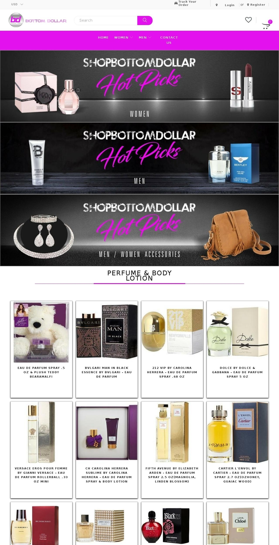 shopbottomdollar.com — Shopify storefront screenshot