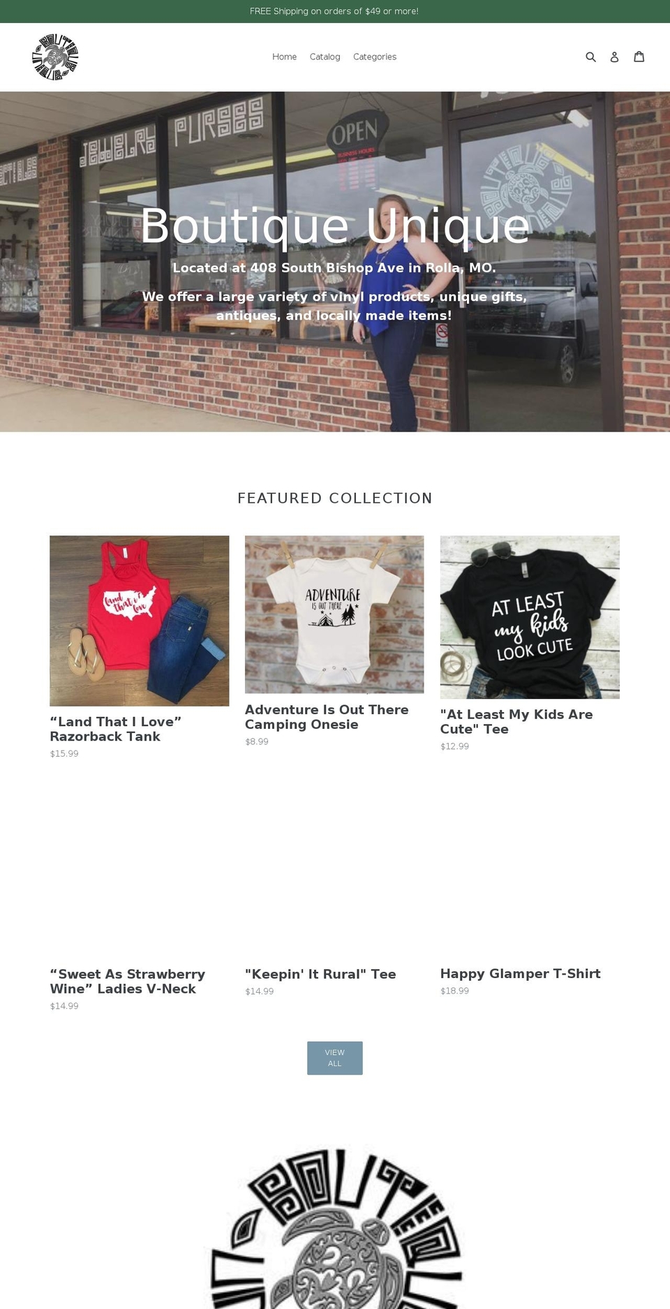 shopboutiqueunique.com — Shopify storefront screenshot