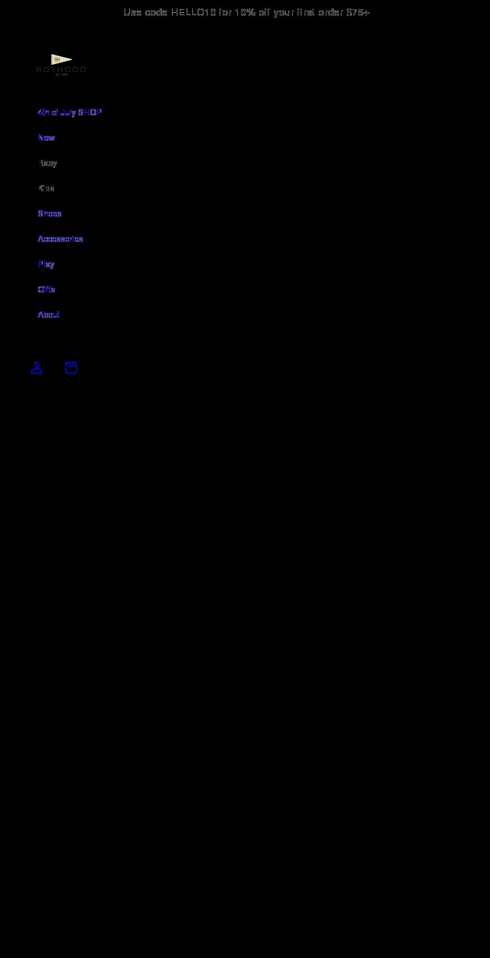 shopboyhood.com shopify website screenshot