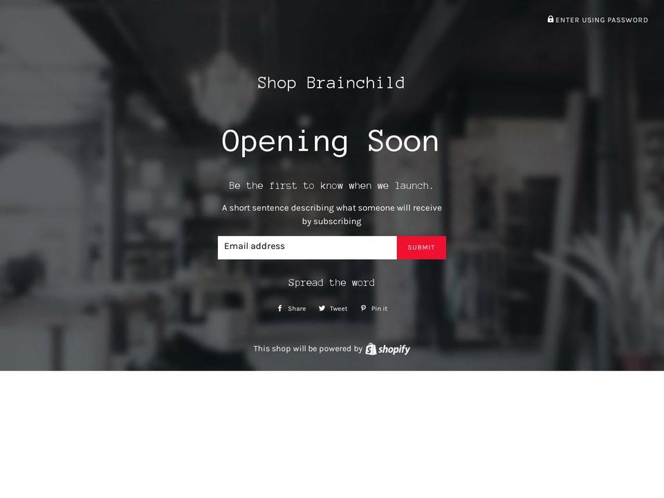shopbrainchild.com — Shopify storefront screenshot