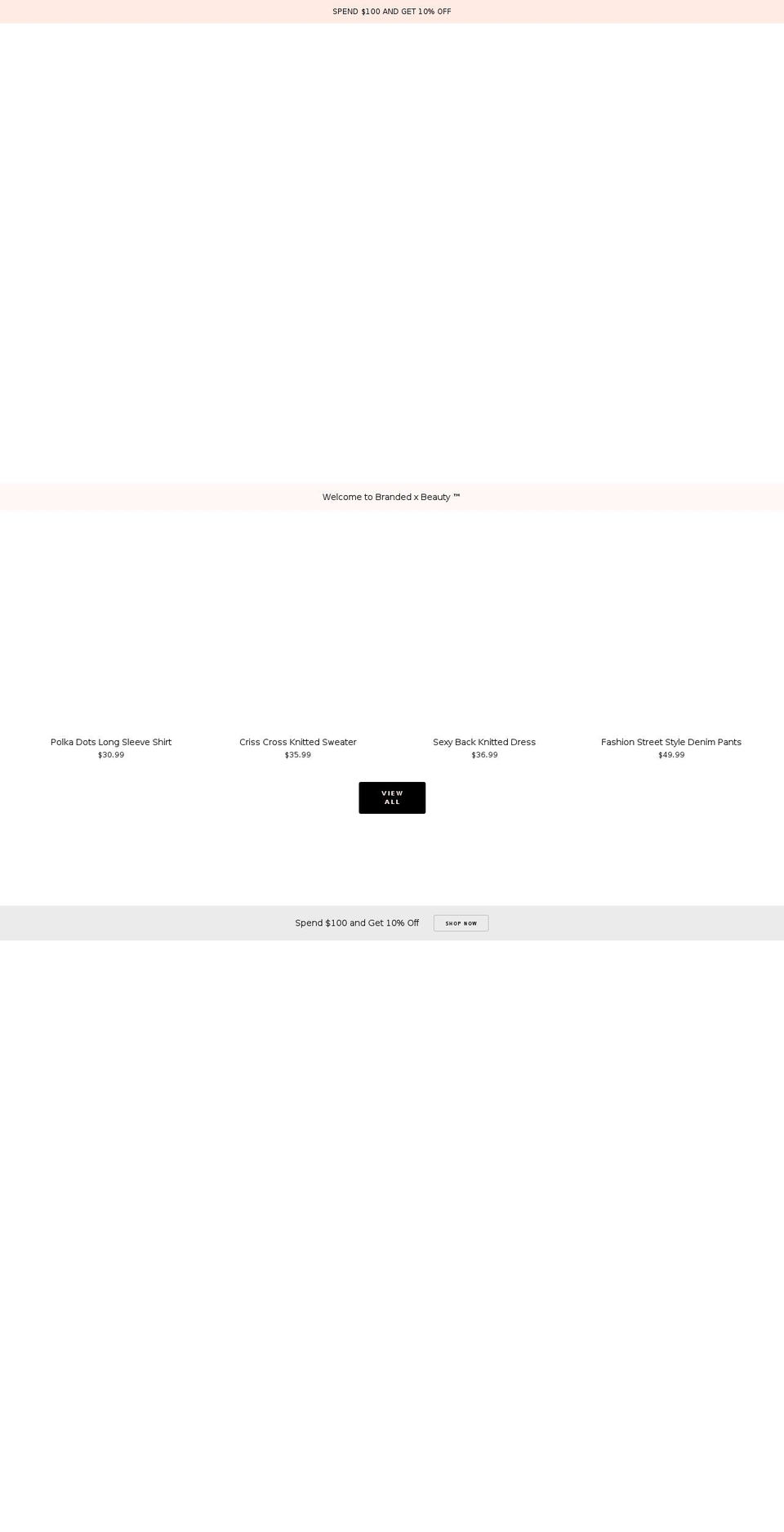 shopbrandedbybeauty.com shopify website screenshot