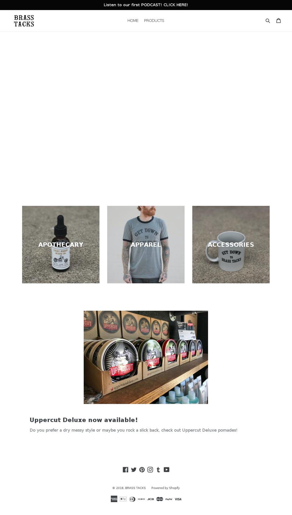 shopbrasstacks.com shopify website screenshot