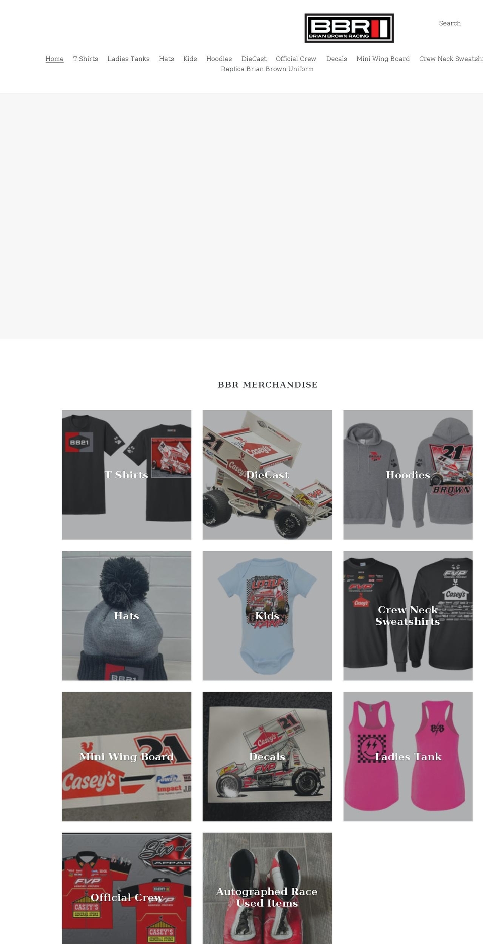 shopbrianbrownracing.com shopify website screenshot