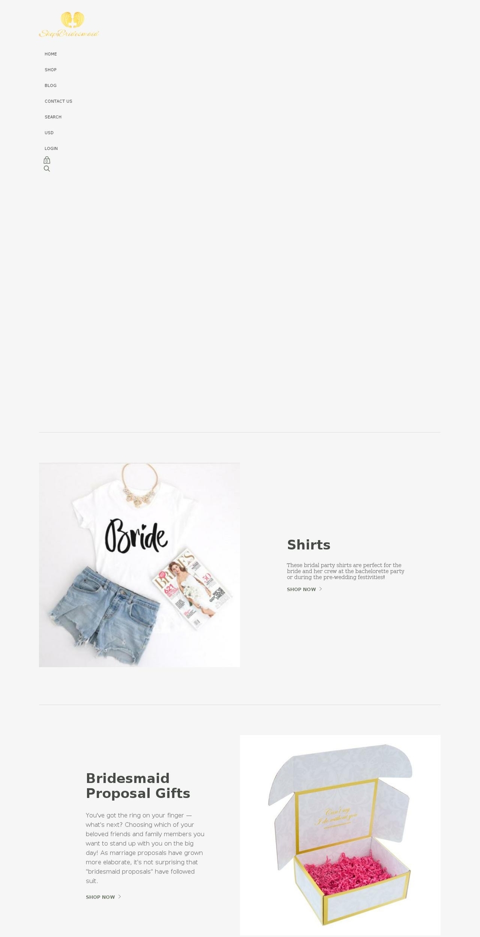 shopbridesmaid.com — Shopify storefront screenshot
