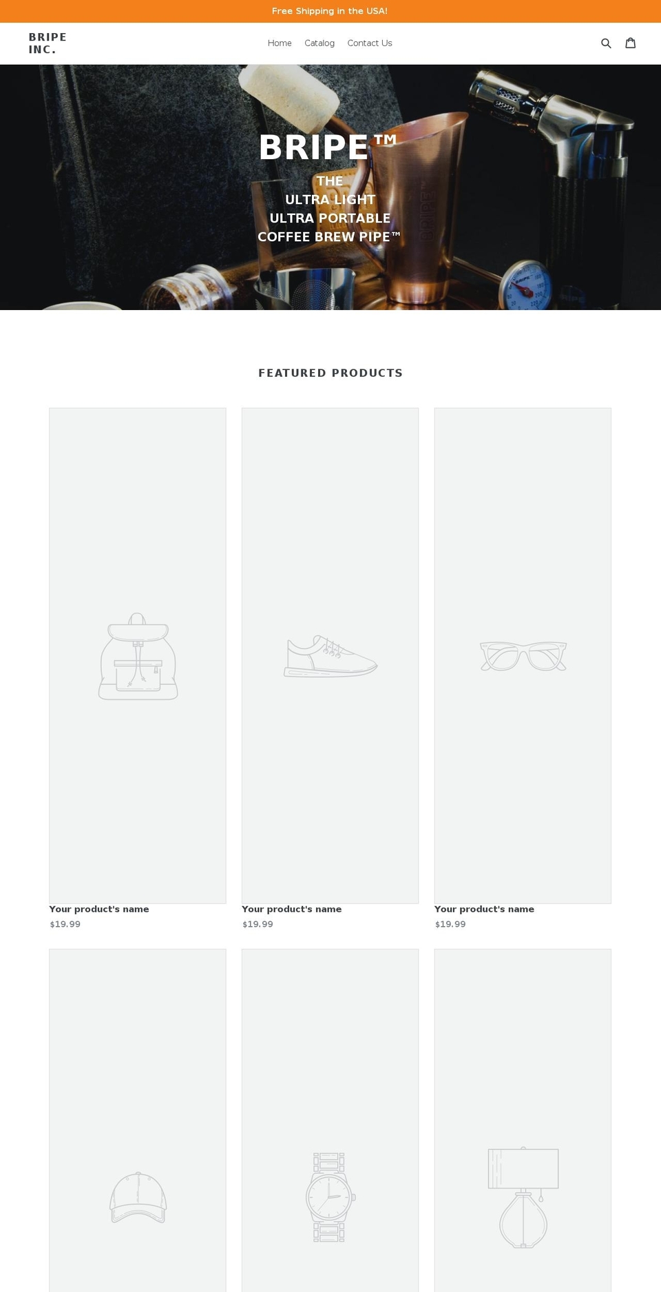 shopbripecoffeepipe.com shopify website screenshot